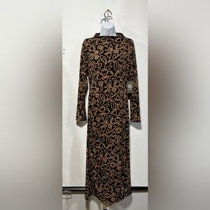 Vince Camuto Women's Mock Neck Side Ruched Dress Size Medium NWT